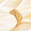 Men's Stainless Steel Hip Hop Rectangular Signet Ring Gold 2
