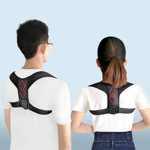 Posture Brace Black Sponge Shoulders Back 1 Piece