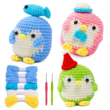 Penguin Doll Crochet Set for Beginners with Video Guide and