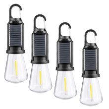 USB Rechargeable Solar LED Tent Lights 4-Pack