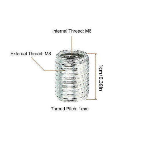 M8 to M6 Thread Adapter Sleeve Reducing Nut 10 pcs 1