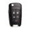 Replacement Remote Key Fob Black 5-Button 2-Pack with Chip 7