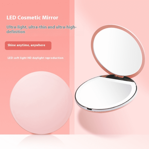 LED Makeup Mirror Portable 2X and 5X Magnification 2