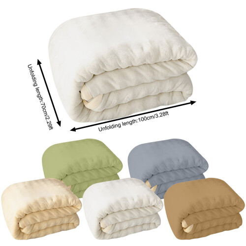 Rabbit Fleece Blanket Green Striped 70x100cm Double-Sided 1