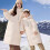 Beige Kids Puffer Jacket with Hood and Thermal Lining for 7