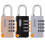 Waterproof 4-Digit Combo Lock 3-Pack 1