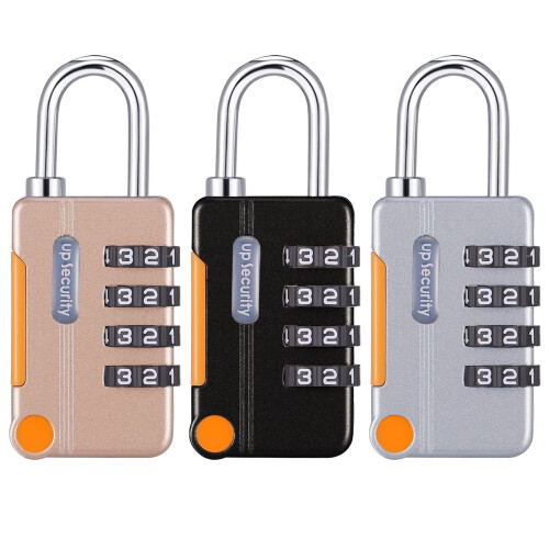 Waterproof 4-Digit Combo Lock 3-Pack