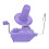 Yarn Winder Holder Purple Hand-Operated 1