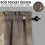 Brown Matte Kitchen Curtain Valance Set 36 Inch 5