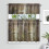 Brown Matte Kitchen Curtain Valance Set 36 Inch 2
