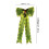 DAMAI Lime Green Furry Tree Topper Bow with Light 17.7x47 3