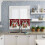 Christmas Tree Kitchen Curtains Set Red Black Plaid 3 pcs 6