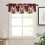 Christmas Tree Kitchen Curtains Set Red Black Plaid 3 pcs 7