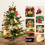 Small Green Christmas Tree with Warm White Lights 18 inch 1