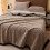 Fleece Blanket Coffee Color 150x200cm Lightweight 5
