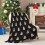 Black Flannel Christmas Throw Blanket with Snowman Design 4