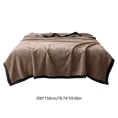 Fleece Blanket Coffee Color 150x200cm Lightweight 2