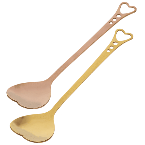 Love Spoon Heart Shaped Dessert Spoon 2 Pcs