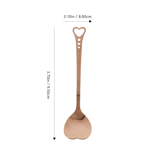 Love Spoon Heart Shaped Dessert Spoon 2 Pcs 1