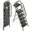 Folding Step Stool Ladder with Handrails Steel 3-6 Steps 6
