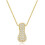 Bubble Letter Necklace 18K Gold Plated Initial Pendant 1