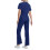 Navy Nurse Scrubs Set Solid Short Sleeve Top Drawstring 5