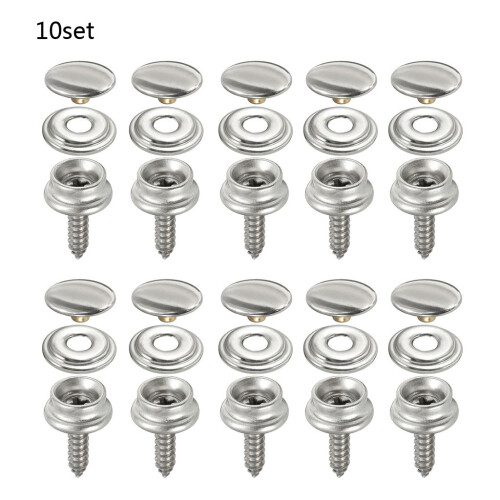 Estone Stainless Steel Snap Fasteners 10 Sets 1