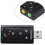 USB Stereo Audio Adapter External Sound Card Black 3