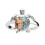 Turtle MOM Ring Crystal Gold Silver Plated Size 6-10 3
