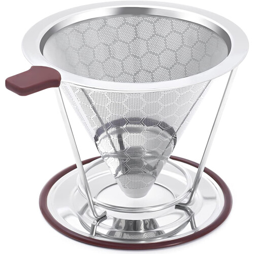 Stainless Steel Pour Over Coffee Dripper 1-2 Cup