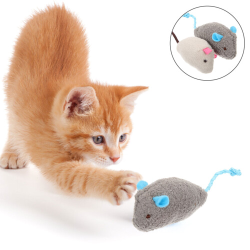 MLINS Mouse-Shaped Cat Toy with Catnip 4 Pieces 2