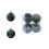 Green Flocked Christmas Balls Tree Decoration Set 12 Pack 2