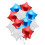 HEMOTON Star Design Foil Balloons Red White Blue 12PCS 4