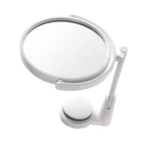 Wall Mounted Makeup Mirror White Acrylic 1 Piece