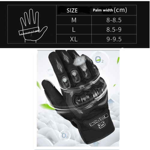 Men's Motorcycle Gloves Full Finger Hard Knuckle Rainproof 1