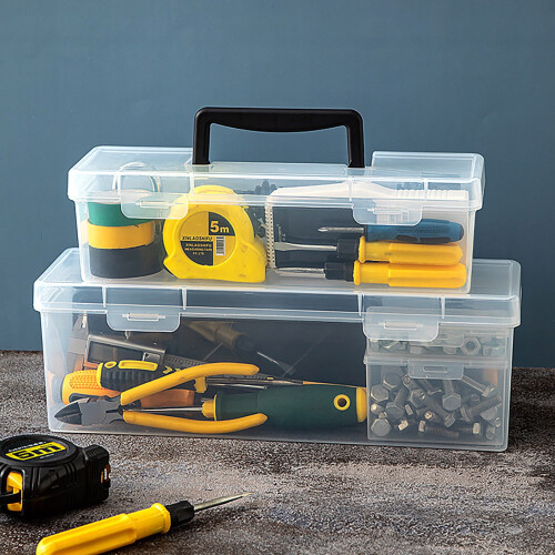 Plastic Portable Storage Box with Handle and Snap Lid 2