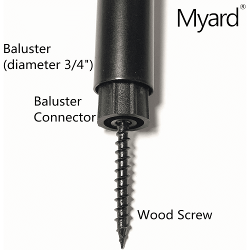 Classic Round Baluster Stair Connectors with Screws 100-Pack 2