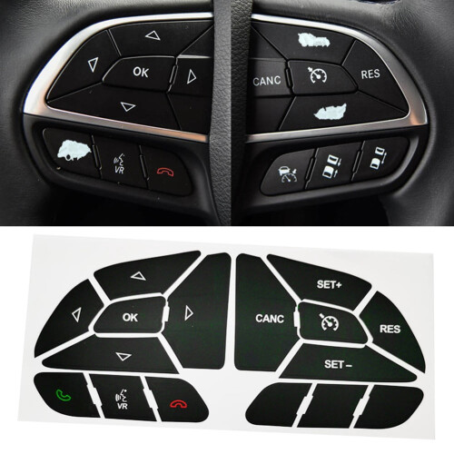 Cherokee Steering Wheel Button Repair Sticker 14-21