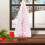 Mini Pink Snow Christmas Tree with Wooden Base 4