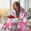 Pink Halloween Fleece Blanket Soft Warm Throw 5