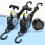 Motorcycle Tie Down Strap Set Polyester Ratchet Hook 4 Pack 7