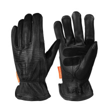Men's Leather Motorcycle Gloves Retro Style Reinforced Palm