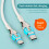 USB-C Fast Charging Cable 65W 100cm Rotatable Luminous 2