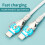 USB-C Fast Charging Cable 65W 100cm Rotatable Luminous 5