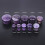 Violet Single Flared Ear Plug Tunnel Natural Stone Mushroom 2