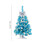 Blue tabletop Christmas tree with LED lights and ornaments 3