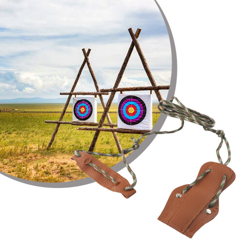 Leather Bow Stringer Rope for Recurve and Longbow 2