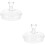 Transparent Teapot Lid Glass Cover 2 pcs 1