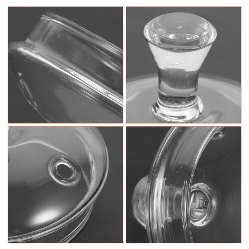 Transparent Teapot Lid Glass Cover 2 pcs 2