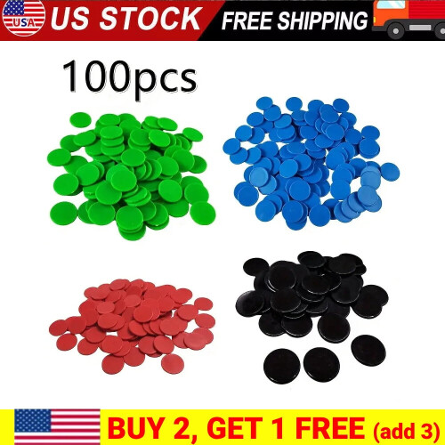 Opaque Plastic Learning Counters Set 100 pcs with Box